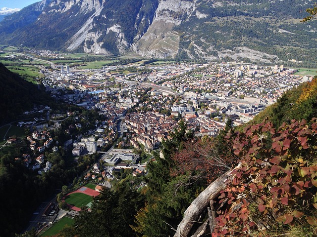 Blick auf Chur, Schweiz